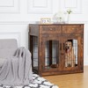 Dog Crate, 40 Inch Furniture Style Wooden End Table with Double Drawers - Decorative Kennel for Small/Medium/Large Dogs - 2 of 4