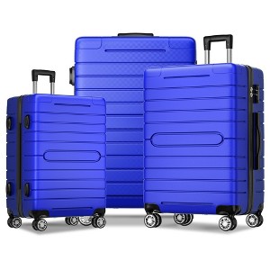 SUGIFT 3 Piece Luggage Sets ABS Hardshell Hardside with TSA Lock - 1 of 4