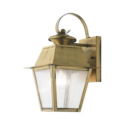 Livex Lighting Mansfield 1 - Light Wall Light in  Antique Brass
