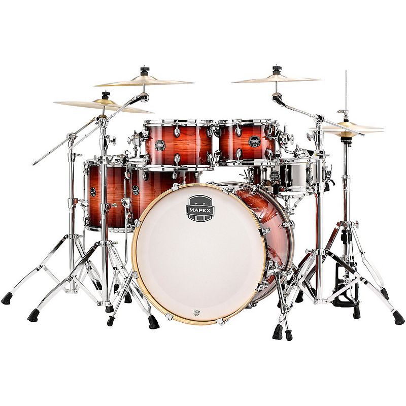 Mapex Armory Series Exotic Studioease Fast Shell Pack With 22" Bass Drum Redwood Burst, 3 of 4