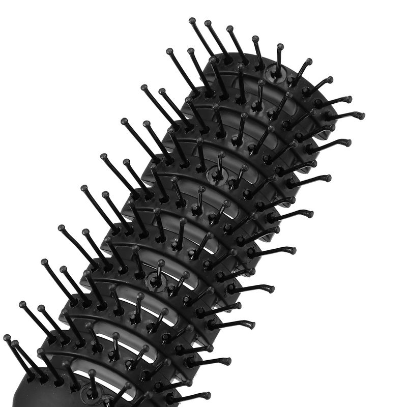 Unique Bargains Grid Hair Brush Shower Detangler Need To Vent Detangling Brush PP Black, 5 of 7