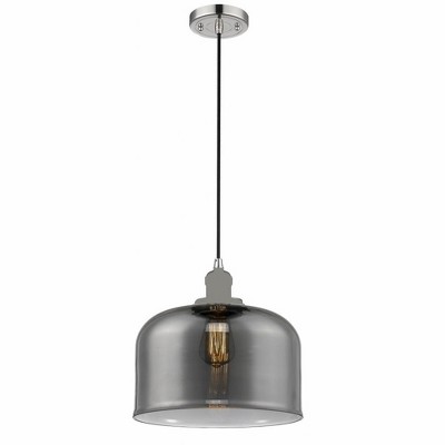 Bell - 1 Light Cord Hung Mini Pendant In Industrial Style-8 Inches Tall and 12 Inches Wide
