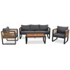 Maggift Outdoor Patio Seating Sets, Distinctive Conversation Friendly Design, Perfect for Gardens, Patios, Living Spaces, Gray, 72.44"*25.98"*31.29" - 2 of 4