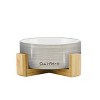 Coco Single Pet Bowl with Wood Stand 5.11 in Light Gray - 3 of 4