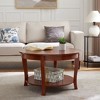 NicBex Modern Round Coffee Table with Storage Shelf,30" Wood Side Table with Open Storage,2-Tier Circular Center Table for Living Room - 2 of 4