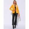 INSPIRE CHIC Women's Office Solid Shawl Collar Jetted Pockets One Button Velvet Blazer - 2 of 4