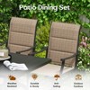 Maggift Patio Seating Sets, 5-Piece Outdoor Table and Chairs Set, with Swivel Chairs, Patio Table, Paded, for Poolside, Gray, 25.2"*25.2"*48.6" - 4 of 4