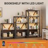 5-Tier LED Bookshelf - Industrial Open Display with Dimmable RGB Strip, Magic Ambient Light - 3 of 4