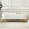 Bernardo Modern Tufted Storage Bench with Metal Legs|ARTFUL LIVING DESIGN - 3 of 4