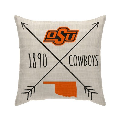 NCAA Oklahoma State Cowboys Cross Arrow Decorative Throw Pillow