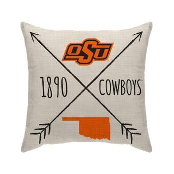 NCAA Oklahoma State Cowboys Cross Arrow Decorative Throw Pillow
