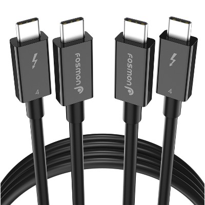 Fosmon 2x Intel Certified Thunderbolt 4 Cable 1m/3.3ft, USB-C Thunderbolt Cable, Support 8K Display 100W Charging for Apple MacBook Nintendo Samsung
