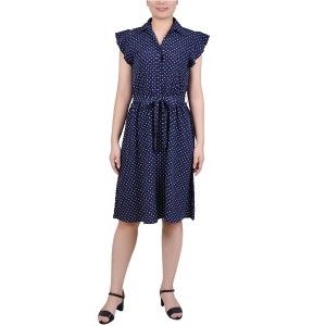 NY Collection Womens Belt Shirt Dress - 1 of 1