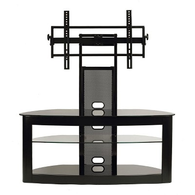 TransDeco Flat panel TV mounting system w/ 3 AV shelves for up to 80Inch plasma or LCD/LED TVs - Black
