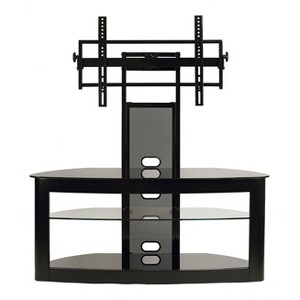 TransDeco Flat panel TV mounting system w/ 3 AV shelves for up to 80Inch plasma or LCD/LED TVs - Black - 1 of 4