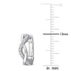 EVERLY JEWELRY | Sterling Silver 1/8 CT TGW Created White Moissanite Hoop Earrings - 2 of 4