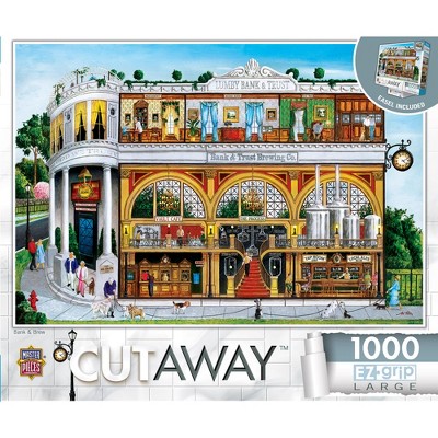 MasterPieces EZGrip 1000 Cutaway Puzzles Collection - Bank & Brew 1000 Piece Jigsaw Puzzle