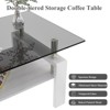 ALEXOUN Glass Coffee Table Rectangle,Stylish Tempered Glass Top with MDF Storage Shelf,Easy to Clean & Assemble,for Living Room,Office - 4 of 4