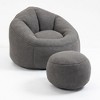 CENGHU Bean Bag Chair, Microfiber Upholstered Bean Bag Sofa Chair with Ottoman,  Bean Bag Chairs for Adults - 2 of 4