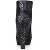 Allegra K Women's Glitter Platform Chunky Heeled Open Toe Ankle Boots - 3 of 4