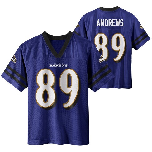 NFL Baltimore Ravens Boys' Short Sleeve Andrews Jersey - XS