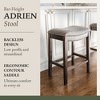 Maven Lane Adrien Upholstered Backless Saddle Kitchen Stool, Set of 2 - 2 of 4