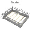 Lyngins French Twin Size Bed Frame, Children's Floor Bed Frame with Super High Security Barrier & Door, Montessori Wooden Toddler Bed, Support Slat - 3 of 4