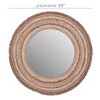 Wood Braided Frame Wall Mirror Beige - Olivia & May: Boho Chic, MDF, No Assembly Required - 3 of 4