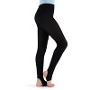 Capezio Black Ultra Soft Self Knit Waistband Stirrup Tight