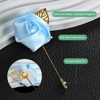 Unique Bargains Ribbon Alloy Outdoor Irregular Flower Lapel Pin 24 Pcs - 2 of 4