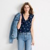 Lands' End Women's V Neck Cascade Ruffle Top - 4 of 4
