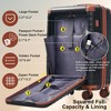 Okak 5 Piece Luggage Sets with Front Opening Design, Expandable Hardside Suitcase Set with TSA Lock and USB Port, Carry On Suitcase - 2 of 4