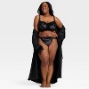 Women's Velvet & Mesh Pleated Lingerie Set - Auden™ - 3 of 3