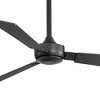 Airsurfer 52" Matte Black Ceiling Fan Without Light, 3 Plywood Blades, 6-Speed Settings, Remote Included, 4''&8'' Down Rods(2-Pack) - 2 of 4