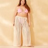 Women's Crochet Mid-Rise Swim Cover up Cargo Pants - Wild Fable™ Cream - 4 of 4