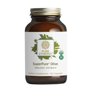 Pure Synergy SuperPure® Olive Extract – Organic Heart, Brain, Skin & Immune Support - 60 Capsules - 1 of 4