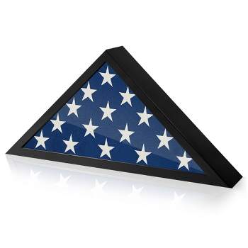 Americanflat Elegant Flag Display Case for Memorial Service and Veteran Burial