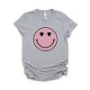 Simply Sage Market Women's Leopard Heart Eyes Smiley Short Sleeve Graphic Tee - 3 of 4