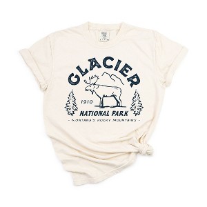 Simply Sage Market Women's Vintage Glacier National Park Short Sleeve Garment Dyed Tee - 1 of 2