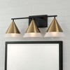 Capital Lighting Avant 3 - Light Vanity in  Aged Brass/Black - 4 of 4