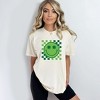 Simply Sage Market Women's Clover Eyes Smiley St. Patrick's Day Short Sleeve Garment Dyed Tee - 2 of 2