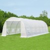 EROMMY Walk-In Greenhouse Tunnel, Large Gardening Plant Hot House Portable Tunnel Tent，white - 2 of 4