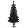 National Tree Company 4 ft. Black Entrance Tree with String of Orange Lights - 4 of 4