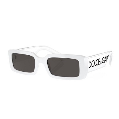 Dolce & Gabbana Dg 6187 331287 Womens Rectangle Sunglasses White 53mm ...