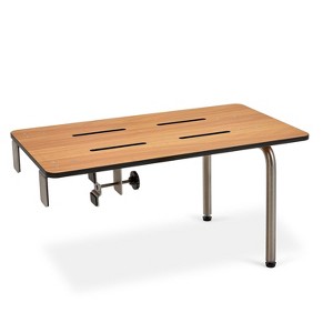 Seachrome 26.5" x 16" Redondo Dual Clamp Portable Shower Bench Tub Seat with Adjustable Legs - 1 of 1