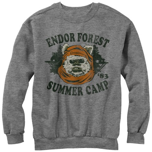 Men's Star Wars Ewok Summer Camp Sweatshirt - Athletic Heather - Large