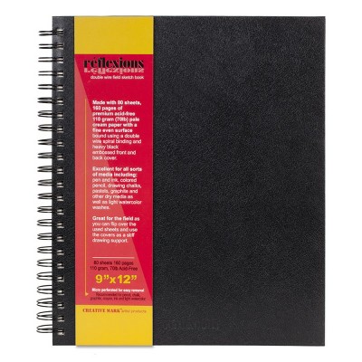 Creative Mark Reflexions Double Spiral Field Sketchbooks 9" x 12" 70 lb (80 Sheets), Off-White