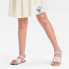 Girls' Stitch Ruched Waist Skirt - Cream - 2 of 4