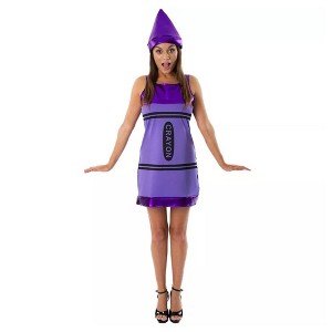 Orion Costumes Women's Purple Crayon Costume Dress - 1 of 4