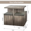 SKONYON 5 Piece Dining Table Set for One Dining Table and 4 Storage Ottomans - image 3 of 4